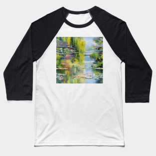 Monet Style Water Lilies 13 Baseball T-Shirt